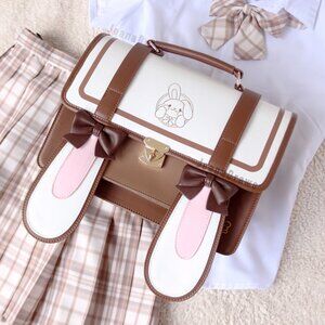 JeanaDraws brown kawaii cute bunny ear bag backpack NEW PACKAGED RARE SOLDOUT